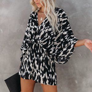 Linden Printed Kimono Romper